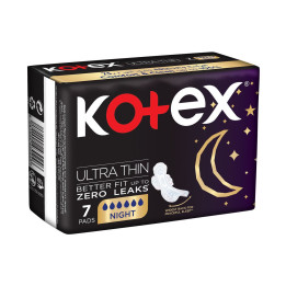 Kotex Ultra Thin Night Pads with Wings, 7 pcs
