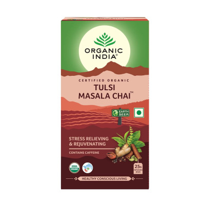Organic India Masala Chai Mix Tulsi Tea 52Gm