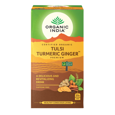 Organic India Ginger Tulsi Turmeric Tea 47Gm