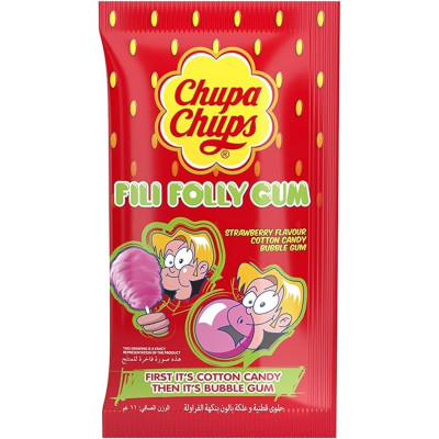 Chupa Chups Strawberry Fili Folly Gum 11Gm