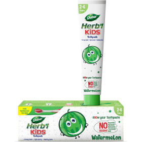 معجون أسنان دبور هيربل بطعم بطيخ للـ ٢-٦ سنوات مع فرشاة ناعمة ٥٠ جم