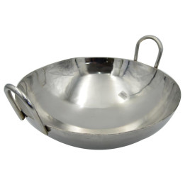 Burhan Stainless Steel Kadai 12 in, 1 pc