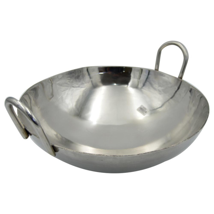 Burhan Stainless Steel Kadai 12 in, 1 pc