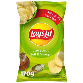 Lays Salt & Vinegar Potato Chips 170g