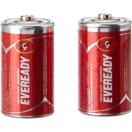 Eveready Red Heavy Duty Battery No. 1020 R20S, 1.5V, 2 pcs