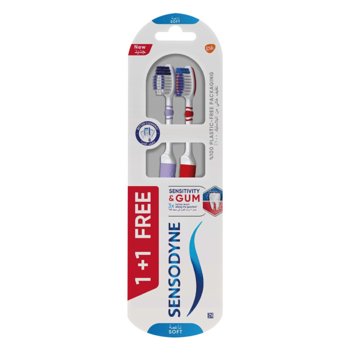 Sensodyne Sensitivity and Gum Soft Toothbrush 1+1, 1 pack