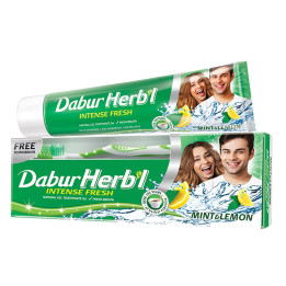 Dabur Herbal Intense Fresh Mint and Lemon Toothpaste, 150 g