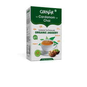 Girnar Cardamom Tea Premix with Organic Jaggery – 10 Pieces