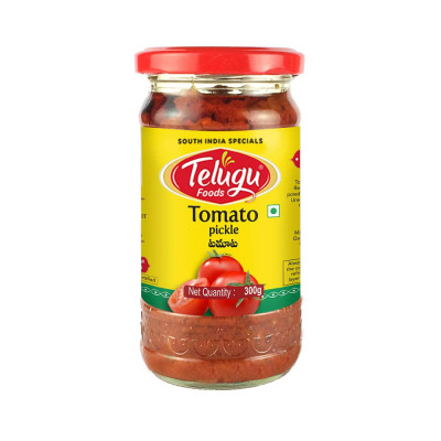 Telugu Foods Tomato Pickle With Garlic 300Gms