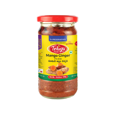 Telugu Foods Mango Ginger Pickle With O Garlic 300Gms