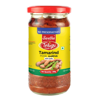 Telugu Foods Tamarind Pickle With O Garlic 300Gms