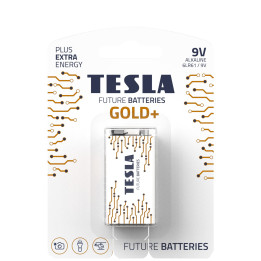 Tesla Gold 9V Battery No. 6LR61, 1 pc