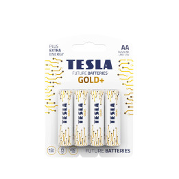 Tesla Gold+ AA Batteries No. LR6, 4 pcs