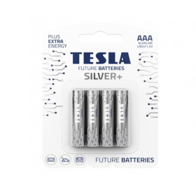 Tesla Aaa Silver + Lr03 1.5V Batteries 4Pc