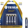 Tesla Aaa Gold+ Lro3 1.5V Batteries 4Pc