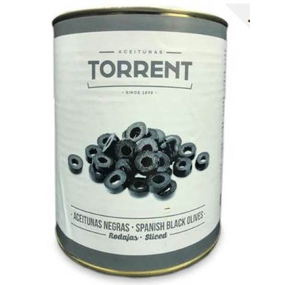 Torrent Sliced Black Olives Tin 1560G