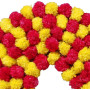Ae Yellow & Red Genda Flower Mala 1Pkt