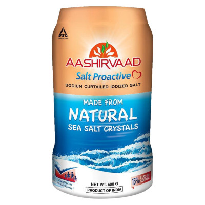 Aashirvaad Low Sodium Salt Canister 600Gm