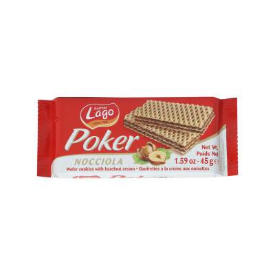 Gastone Lago Poker Hazelnut Wafer 45G