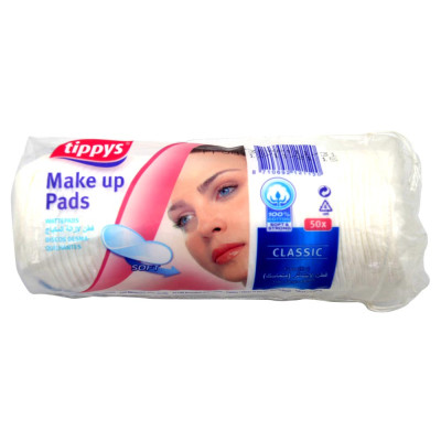 Tippys Cotton Make Up Pads 50P