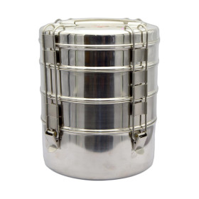 صندوق طعام بورهان بغطاء مقبض 11/4 بوصة من ستانلس ستيل