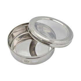 بروحن حاوية بيري شفاف ٨ إنش من فولاذ مقاوم للصدأ