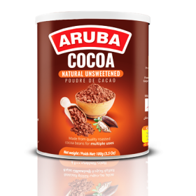 مسحوق الكاكاو في علبة بحجم 100 جرام