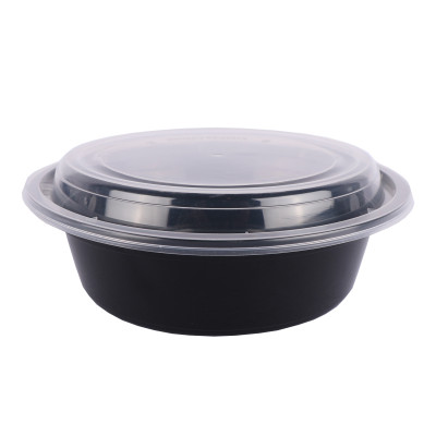 Excel No. Ro32 2Free Black Round Container With Lid 10Pc