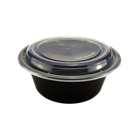 حاويات مستديرة سوداء إكسيل رو40 2فري مع غطاء – 10 قطع