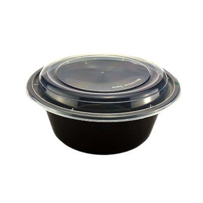 حاويات مستديرة سوداء إكسيل رو40 2فري مع غطاء – 10 قطع