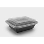 Excel No. Re12 2Free Rectangular Black Container With Lid 10Pc