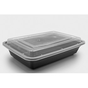 إكسيل RE38 10 حاويات مستطيلة سوداء مع أغطية