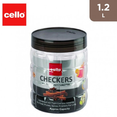 Cello No. 1200Ml Checkers Jar 1Pc