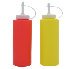 طقم قطعتين من زجاجة الكاتشب والليمون