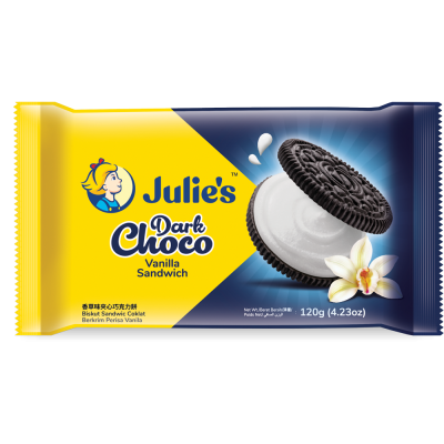 Julies Dark Choco Vanilla Sandwich 40G