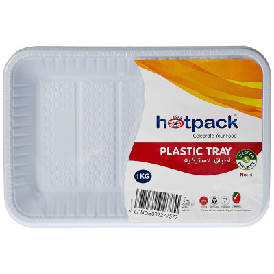 Hot Pack No. 1 Plastic Rect.Tray 1Kg