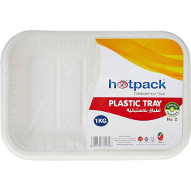 حقيبة حرارية بلاستيك 1 كغ على صينية مربعة