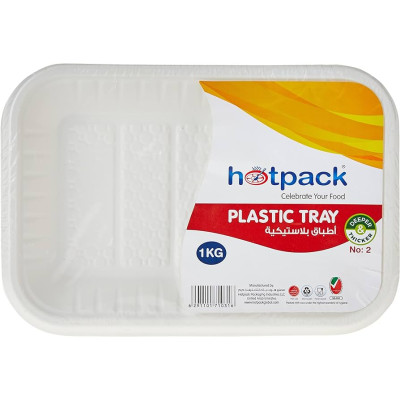 Hot Pack No. 2 Plastic Rect.Tray 1Kg