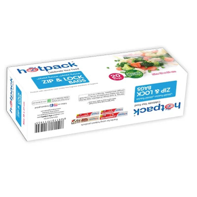 أكياس بلاستيك سحاب زِب‑لُوك 18×21 سم - 20 كيس