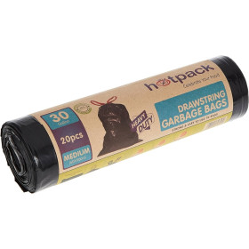 هوت باك HD 60x90 سم لفة شنطة قمامة بسلك سحب – 20 قطعة