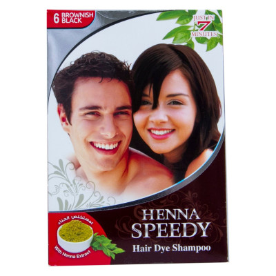 Henna Speady No. 6 Brown/Black Hair Color Shampoo 30Ml