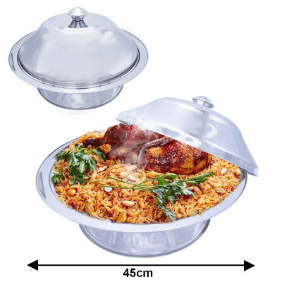 طبق برهان 45 سم من الفولاذ المقاوم للصدأ