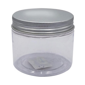 كس003 علبة بلاستيك PET بسعة 150 مل مع غطاء ألومنيوم شفاف