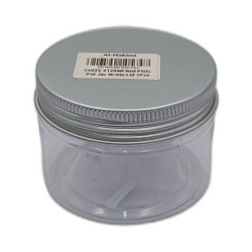 علبة بلاستيك بي إي تي 120 مل بسقف ألومنيوم مستديرة