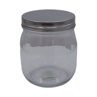 700ml Glass Canister with Metal Lid 1 Piece