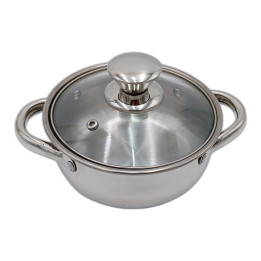 Aristo Stainless Steel Induction Base Belly Handi, 14 cm