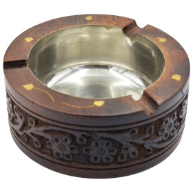 صدفة At11 خشبية كبيرة 5X5 رمادية 1 قطعة