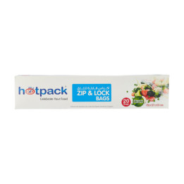 Hotpack Plastic Zip Lock Bags 27 × 30 cm, 20 pcs