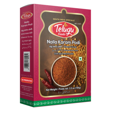 Telugu Foods Red Chilly Spice Mix With Garlic 100Gms