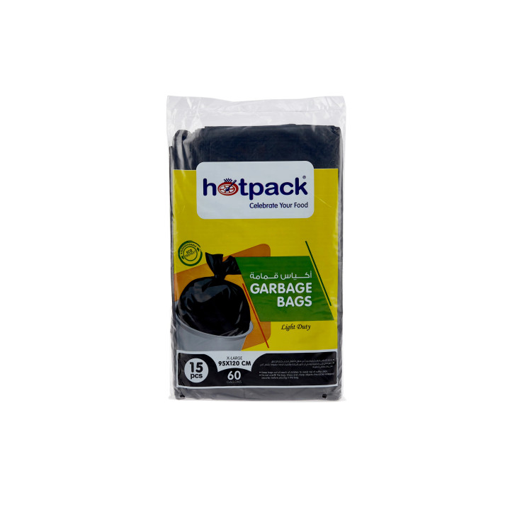 Hot Pack Garbage Bags, 95 × 120 cm, 15 pcs